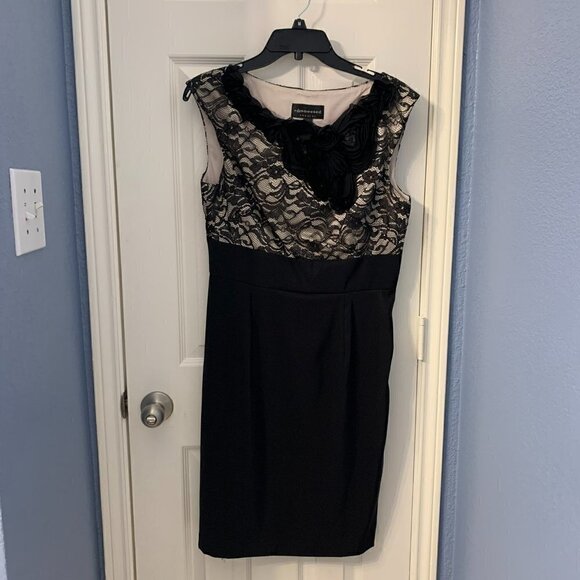 Connected Apparel Dress Special Occasion Black with Lace size 8. - Picture 9 of 15